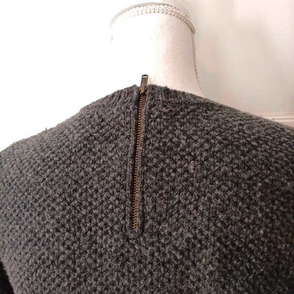 J. Crew Grey & Blue Wool Shirttail Sweater - Picture 6 of 10